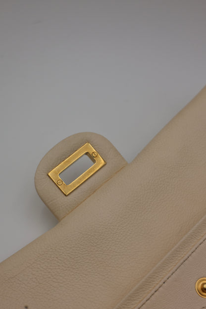 Chanel Reissue 2.55 Quilted Leather Medium Flap Bag in Beige