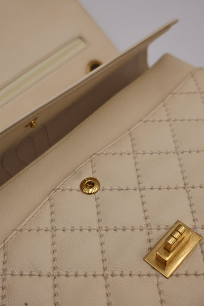 Chanel Reissue 2.55 Quilted Leather Medium Flap Bag in Beige