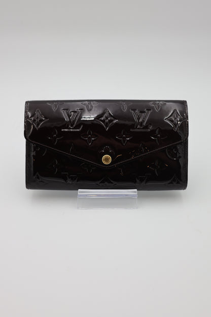 Louis Vuitton Amarante Monogram Vernis Sarah Wallet