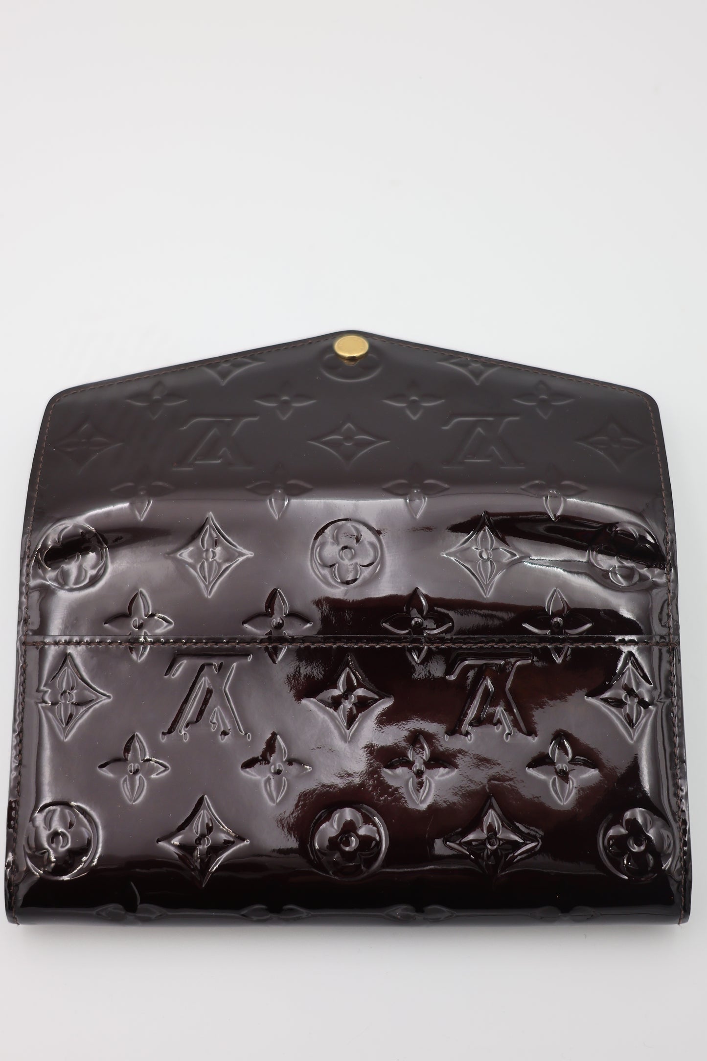 Louis Vuitton Amarante Monogram Vernis Sarah Wallet