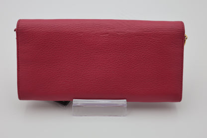 Prada Vitello Calfskin Wallet on Chain Magenta