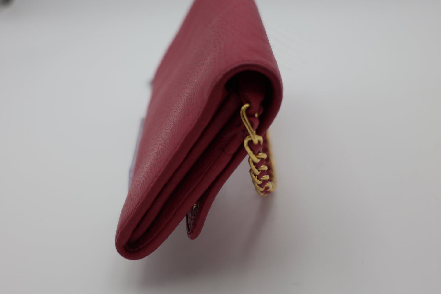 Prada Vitello Calfskin Wallet on Chain Magenta
