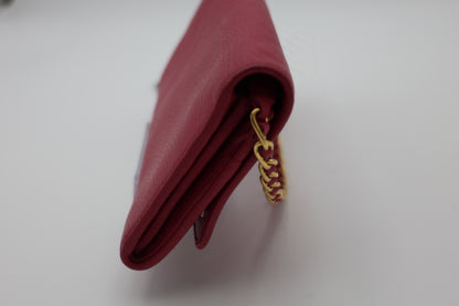 Prada Vitello Calfskin Wallet on Chain Magenta