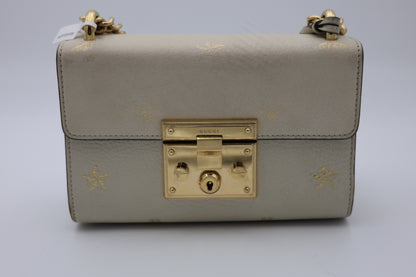 Gucci Padlock Bee Leather Shoulder Bag