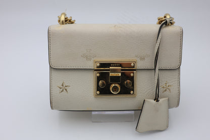 Gucci Padlock Bee Leather Shoulder Bag