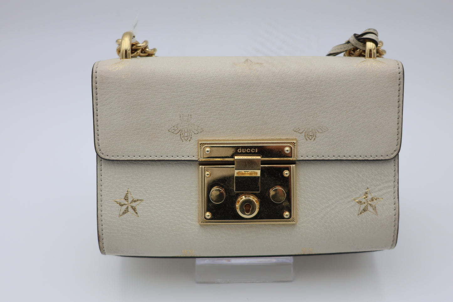 Gucci Padlock Bee Leather Shoulder Bag