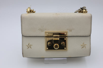 Gucci Padlock Bee Leather Shoulder Bag