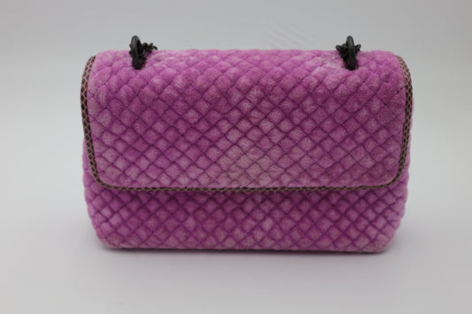 Bottega Veneta Ayers-Trimmed Velvet Baby Olimpia Bag