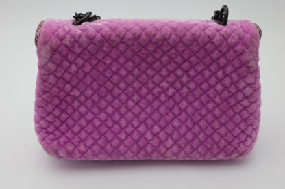 Bottega Veneta Ayers-Trimmed Velvet Baby Olimpia Bag