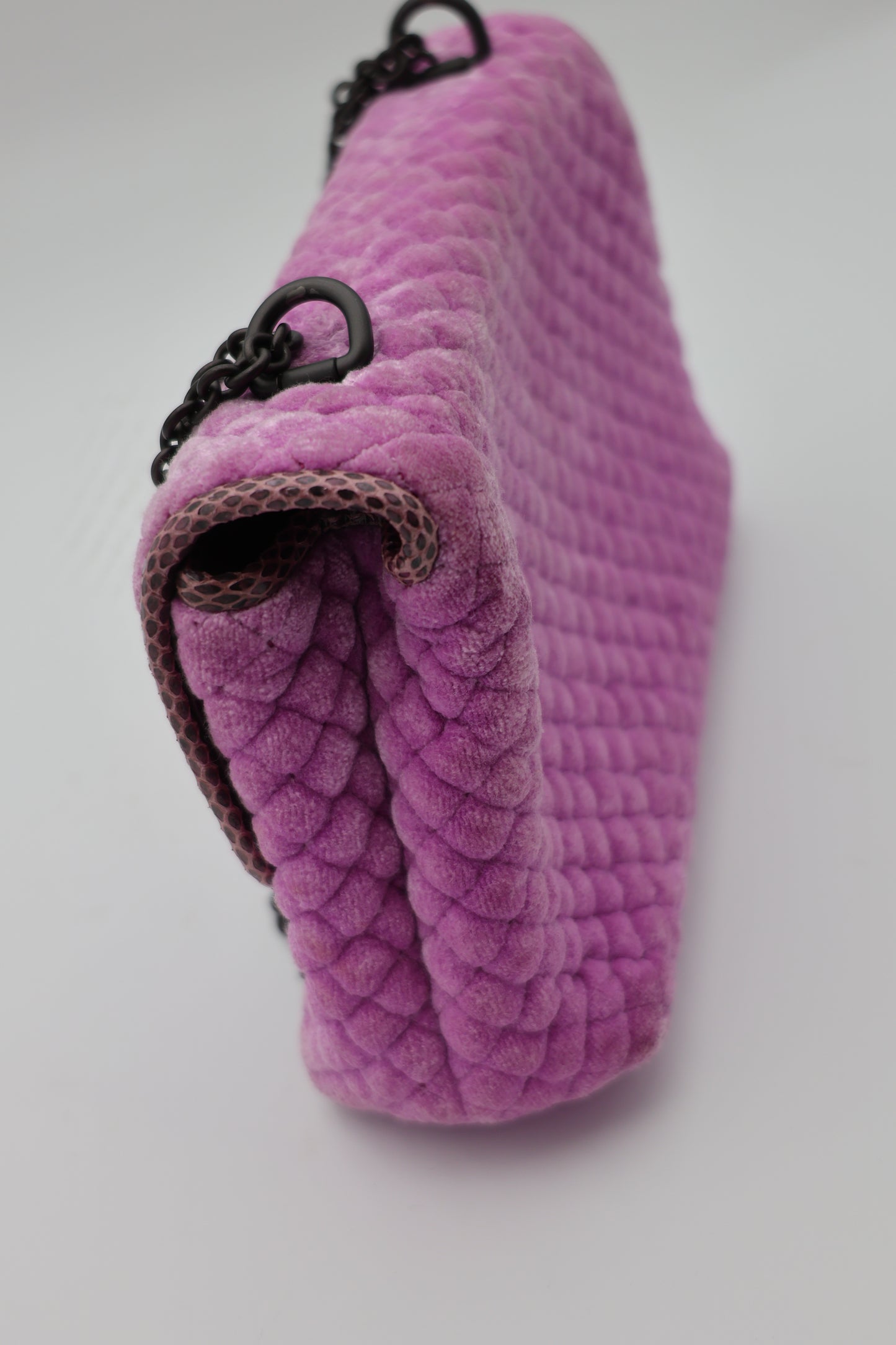 Bottega Veneta Ayers-Trimmed Velvet Baby Olimpia Bag