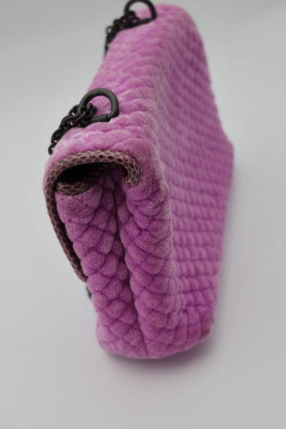 Bottega Veneta Ayers-Trimmed Velvet Baby Olimpia Bag