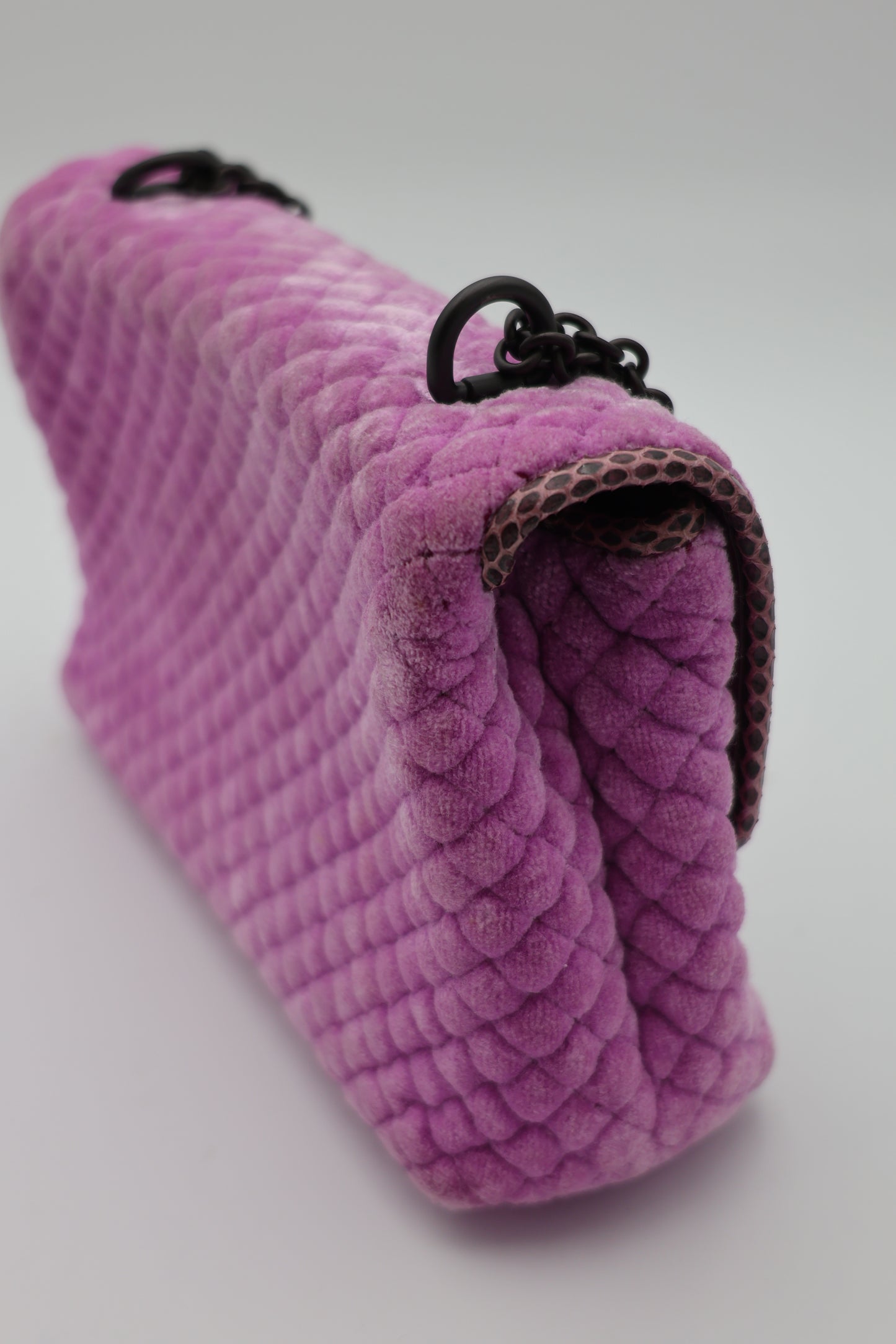 Bottega Veneta Ayers-Trimmed Velvet Baby Olimpia Bag