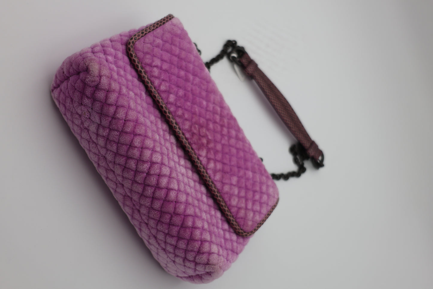 Bottega Veneta Ayers-Trimmed Velvet Baby Olimpia Bag