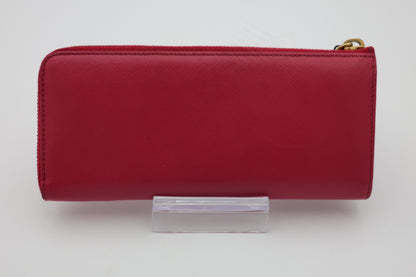 Prada Large Saffiano Leather Wallet Fiery Red