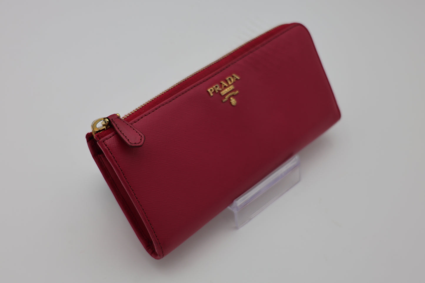Prada Large Saffiano Leather Wallet Fiery Red
