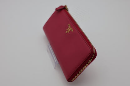 Prada Large Saffiano Leather Wallet Fiery Red