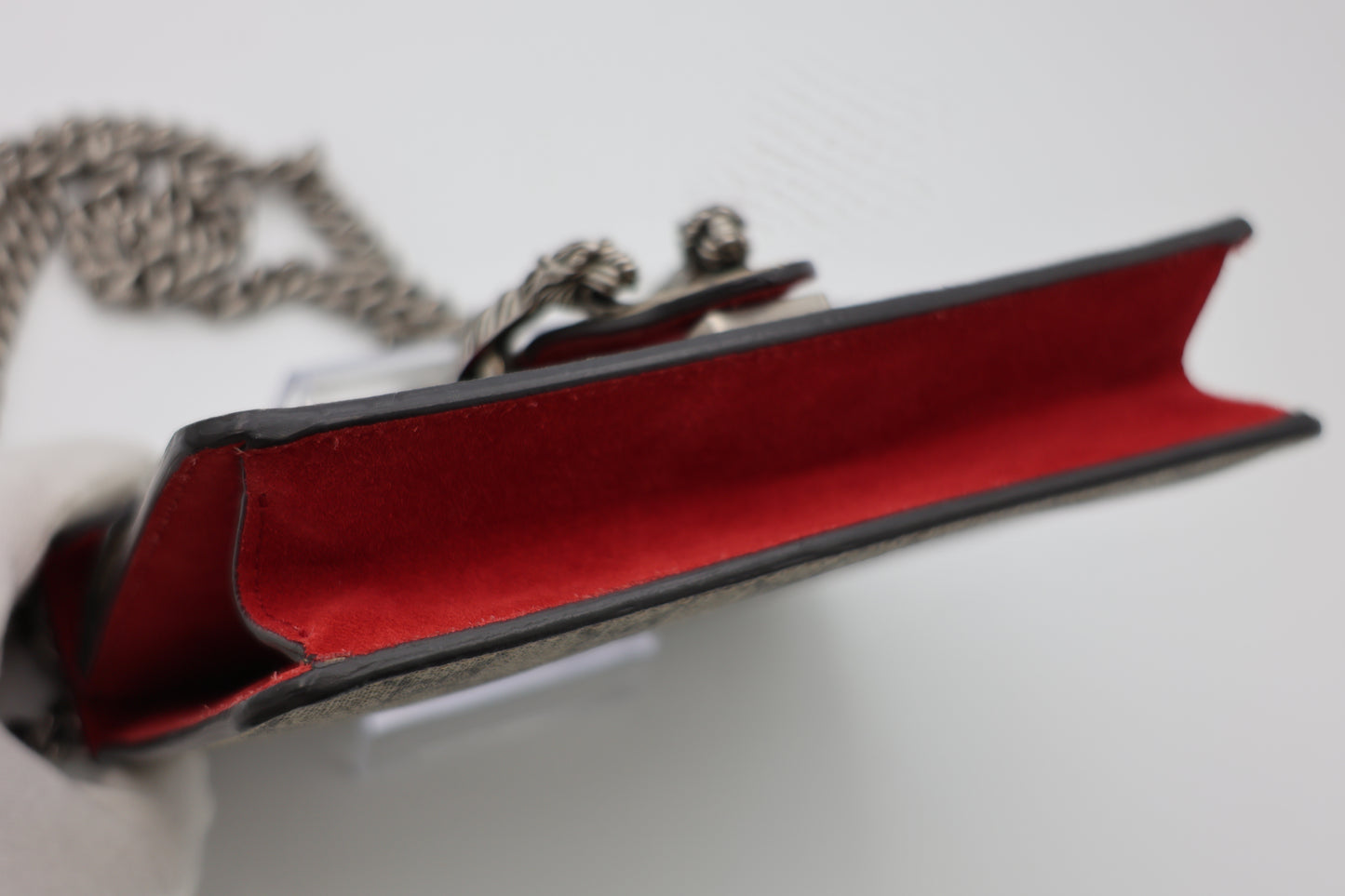 Gucci GG Supreme Mini Dionysus Shoulder Bag in Hibiscus Red