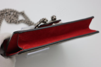 Gucci GG Supreme Mini Dionysus Shoulder Bag in Hibiscus Red