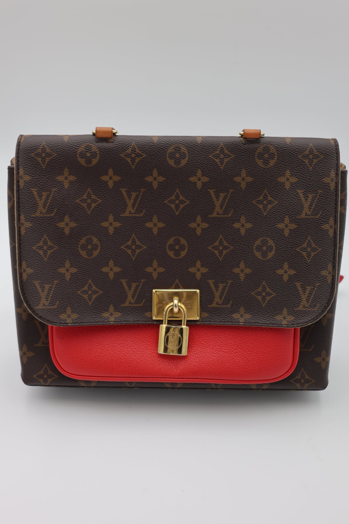Louis Vuitton Monogram Marignan Satchel Coquelicot