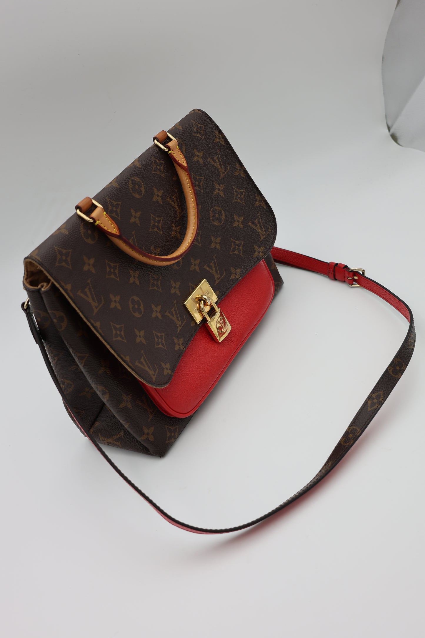 Louis Vuitton Monogram Marignan Satchel Coquelicot