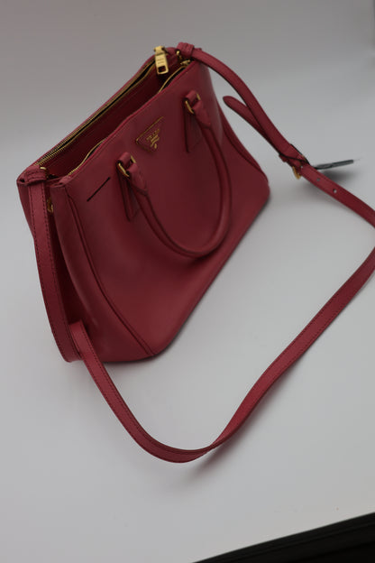Prada Galleria Saffiano Leather Bag Fuoco Large