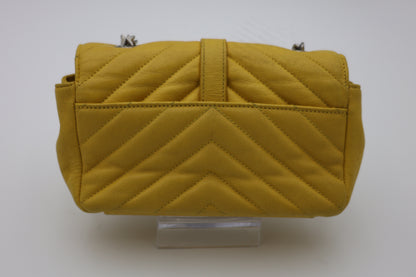 Yves Saint Laurent Classic Baby Monogram Chain Bag Chevron Leather