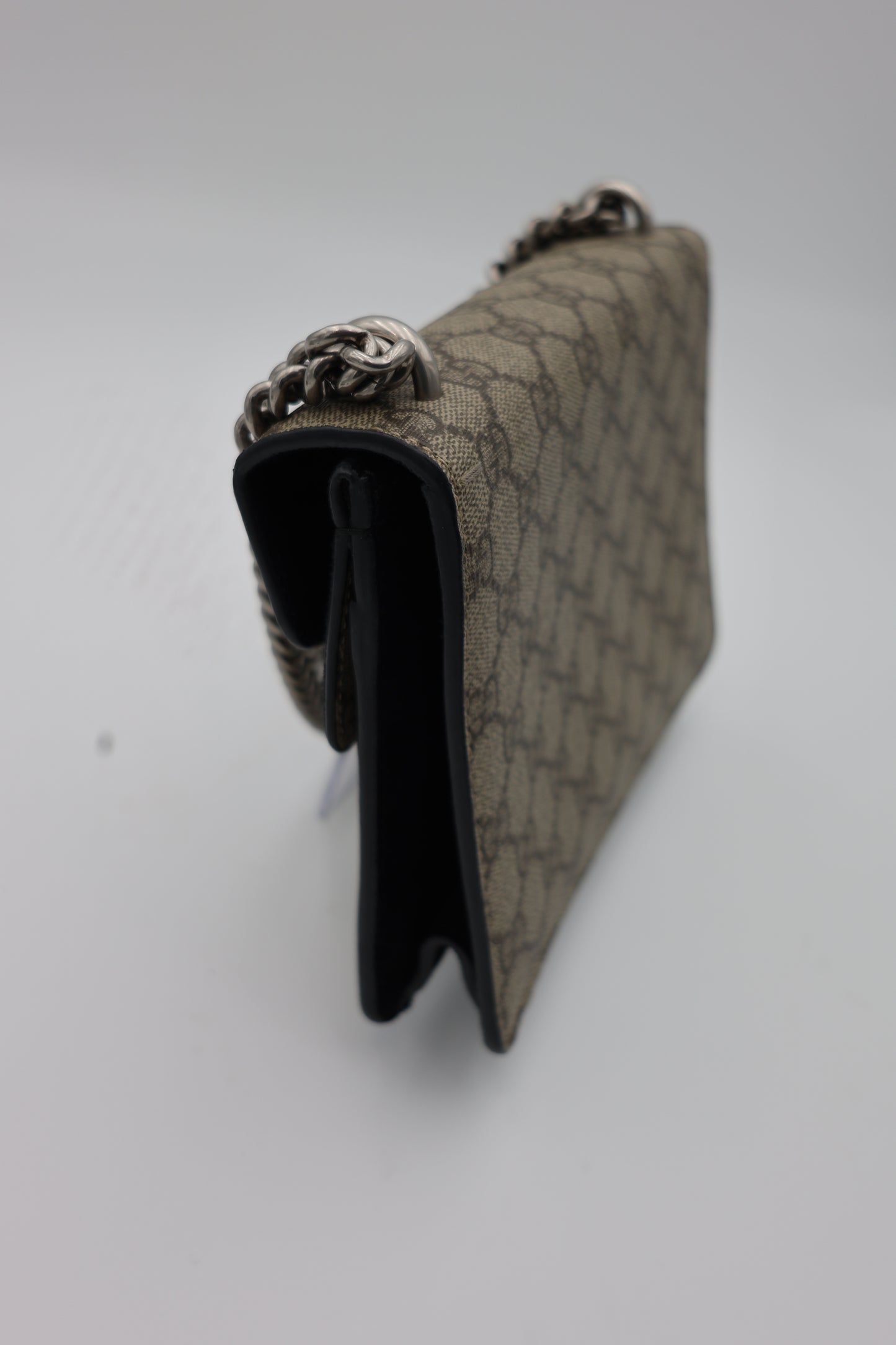 Gucci Mini Dionysus Shoulder Bag Ebony Black GG Supreme