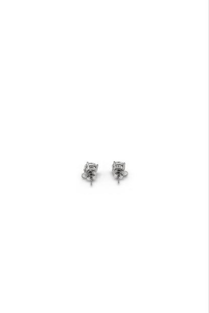Round Brilliant 2-Carat Diamond Stud Earrings in 14k Gold