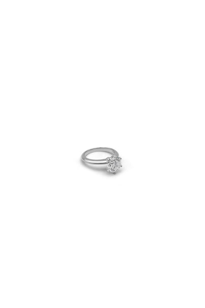 Round Brilliant Lab-Grown Diamond Ring in 14k White Gold