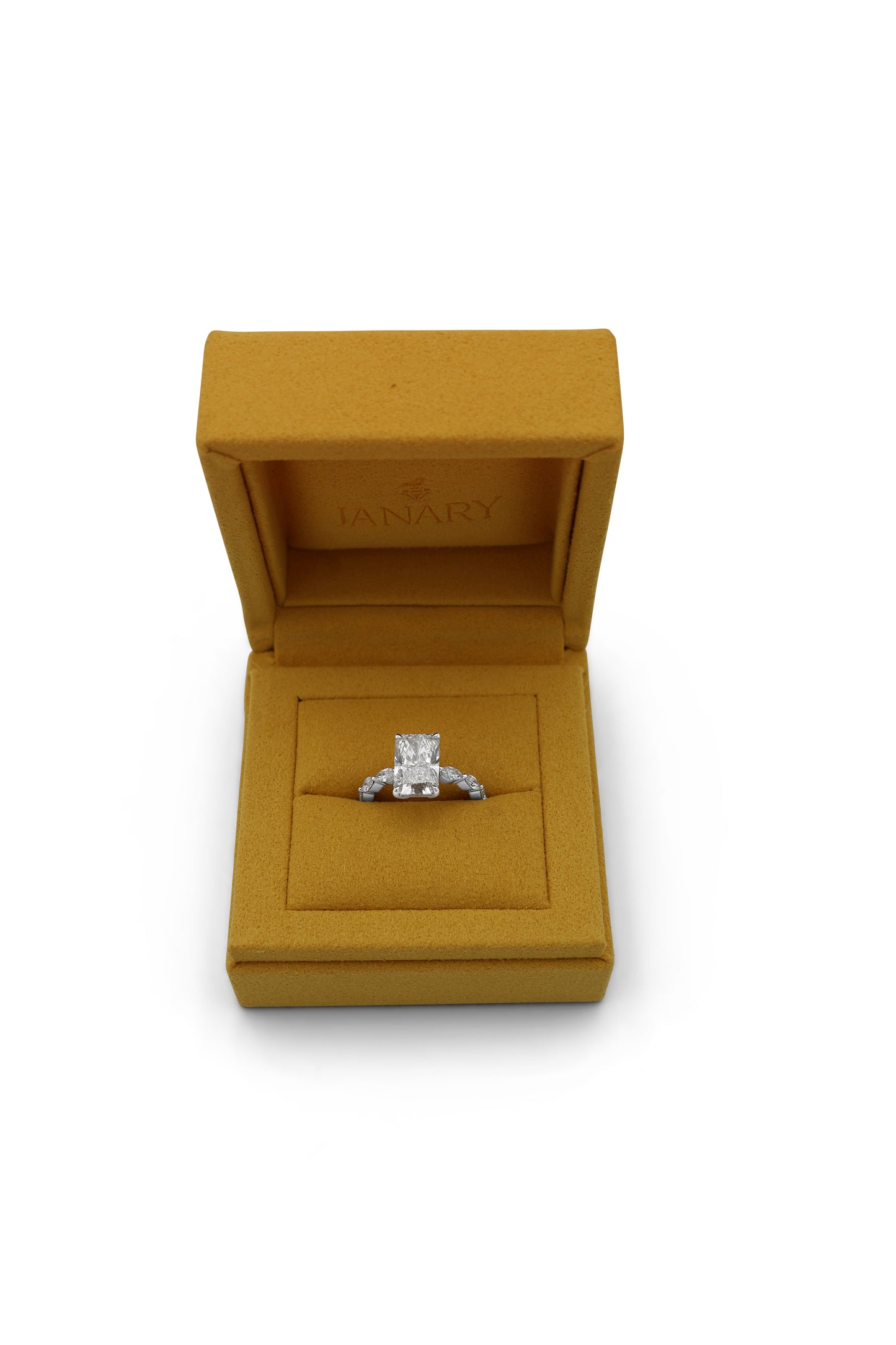 Radiant Cut Diamond Ring in 14k White Gold