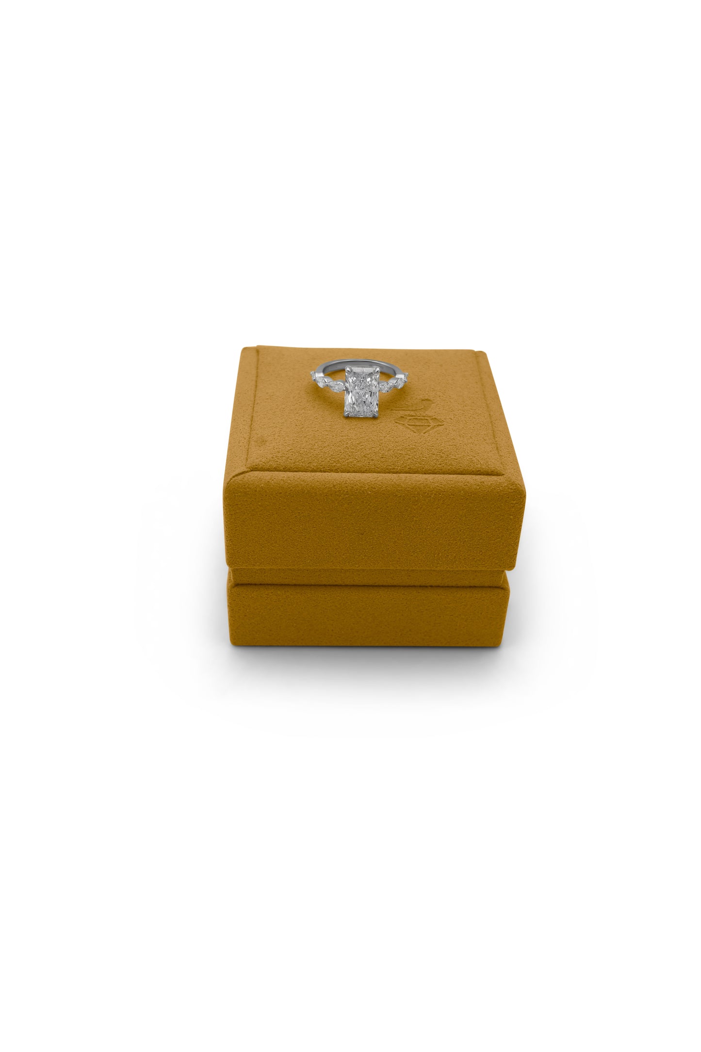 Radiant Cut Diamond Ring in 14k White Gold