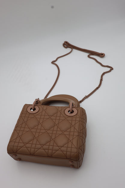 Christian Dior Lady Dior Mini Bag in Beige Ultra Matte
