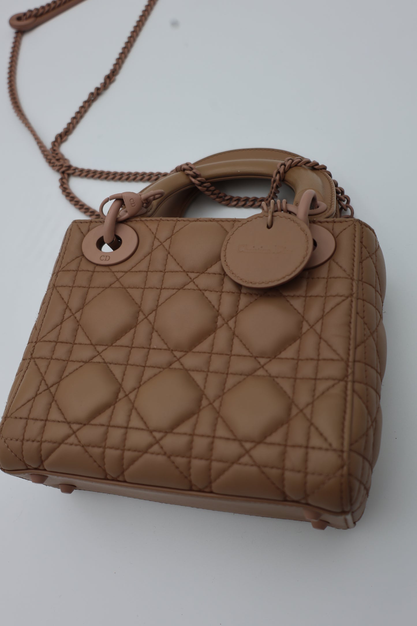 Christian Dior Lady Dior Mini Bag in Beige Ultra Matte