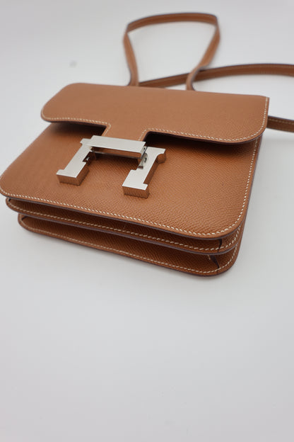 Hermès Constance 18 in Gold Epsom with Palladium Hardware