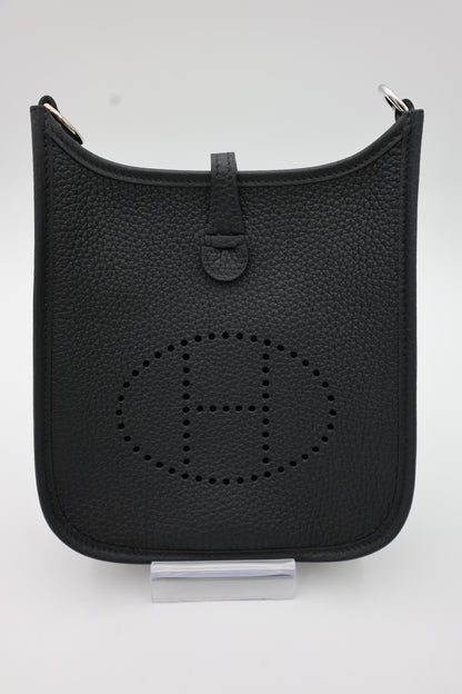 Hermès Evelyne 16 TPM in Noir Clemence Leather with Palladium Hardware