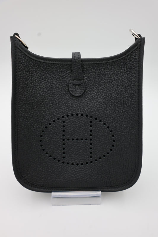 Hermès Evelyne 16 TPM in Noir Clemence Leather with Palladium Hardware