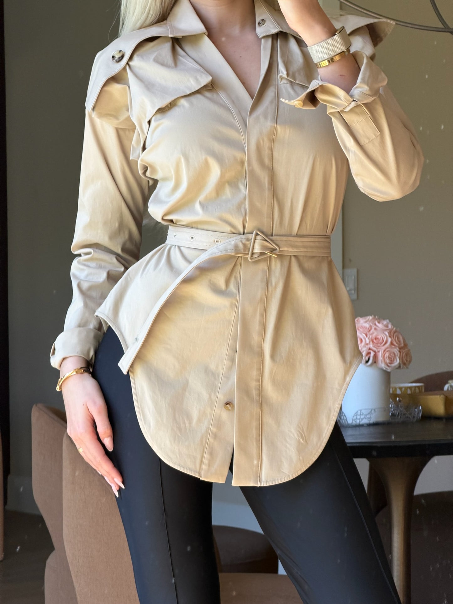 Bottega Veneta Safari Pre-Spring 2020 Beige Shirt