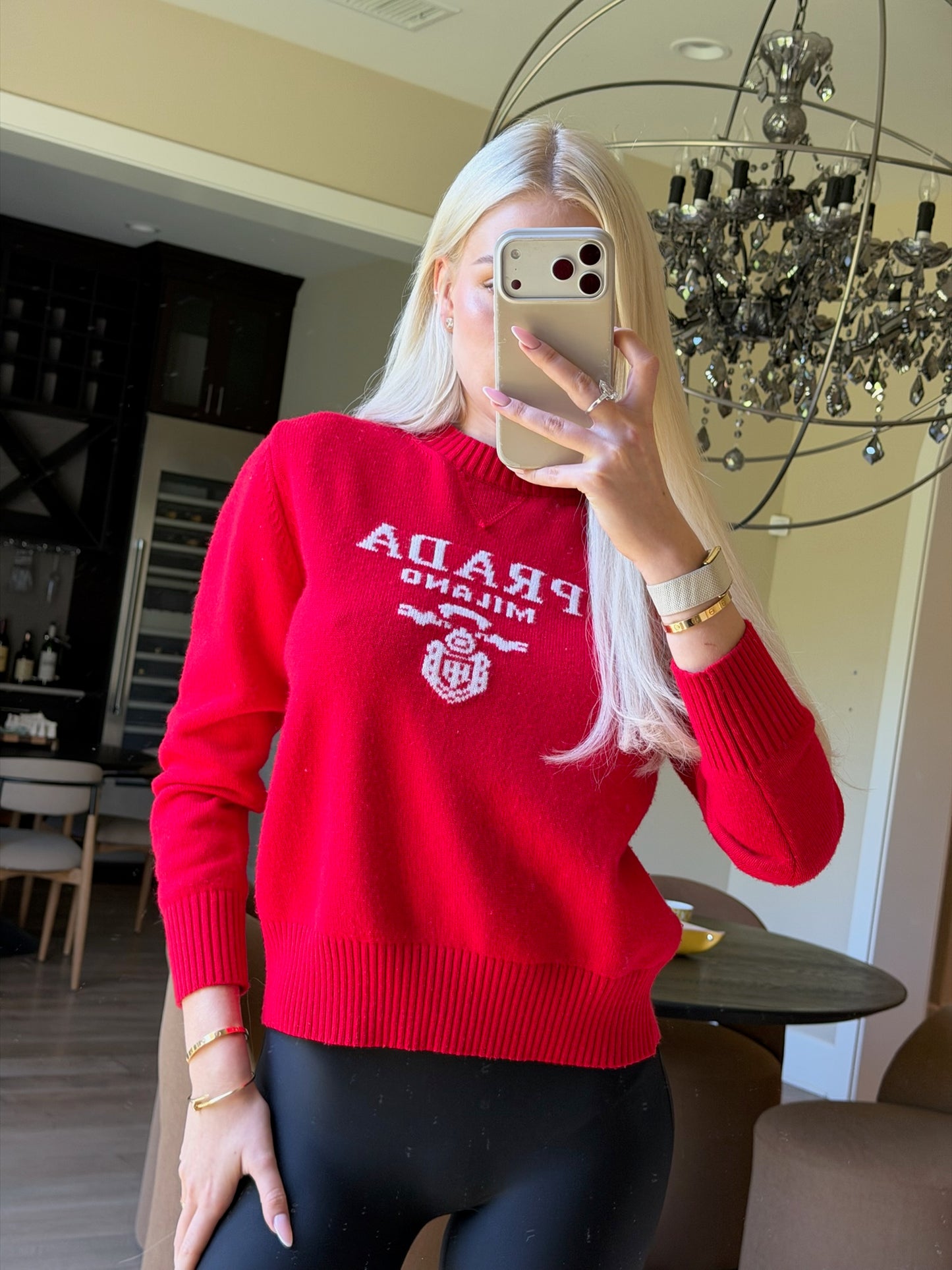 Prada Wool and Cashmere Crew-neck Sweater