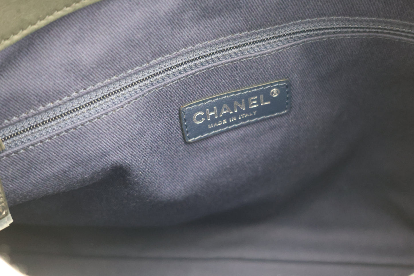 Chanel Iridescent Calfskin New Bubble Quilt Tote In Dark Gray