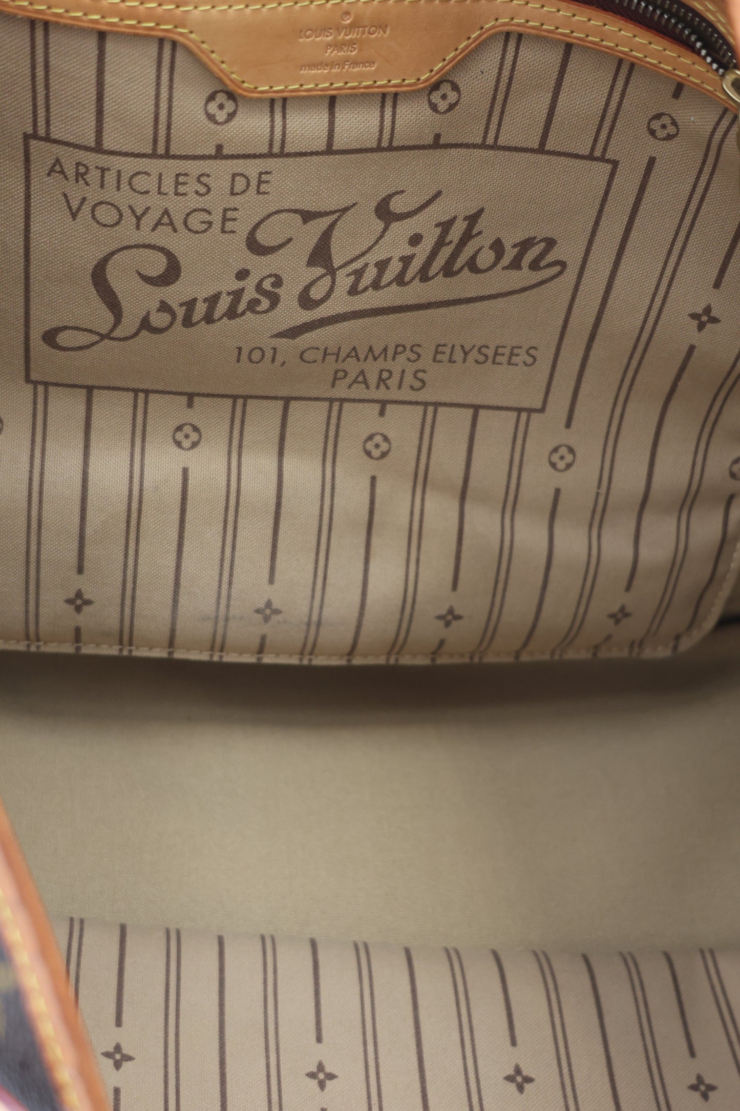Louis Vuitton Neverfull GM Tote Bag Article De Voyage 101, Champs Elysees Paris In Brown Monogram