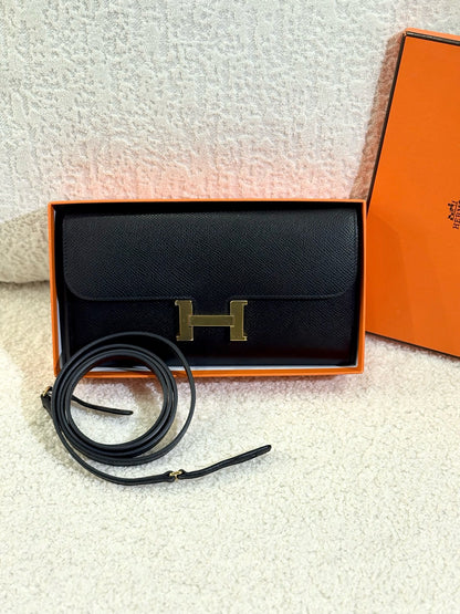 Hermès Constance To Go Noir Epsom Leather GHW