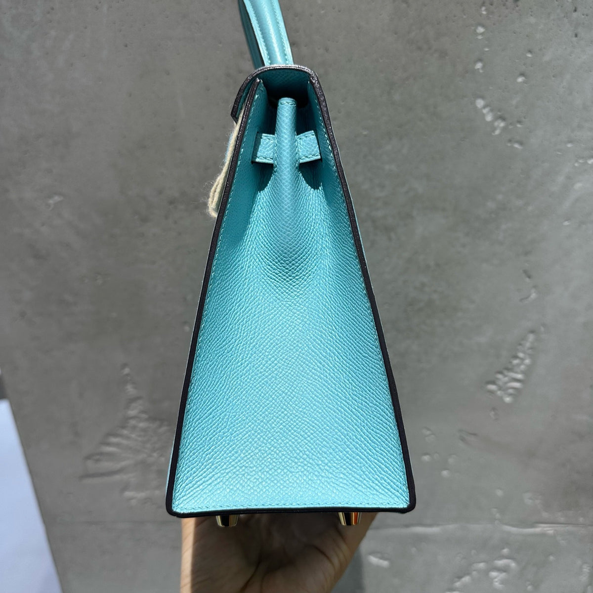 Hermès Kelly 25 Bleu Atoll Epsom Leather GHW