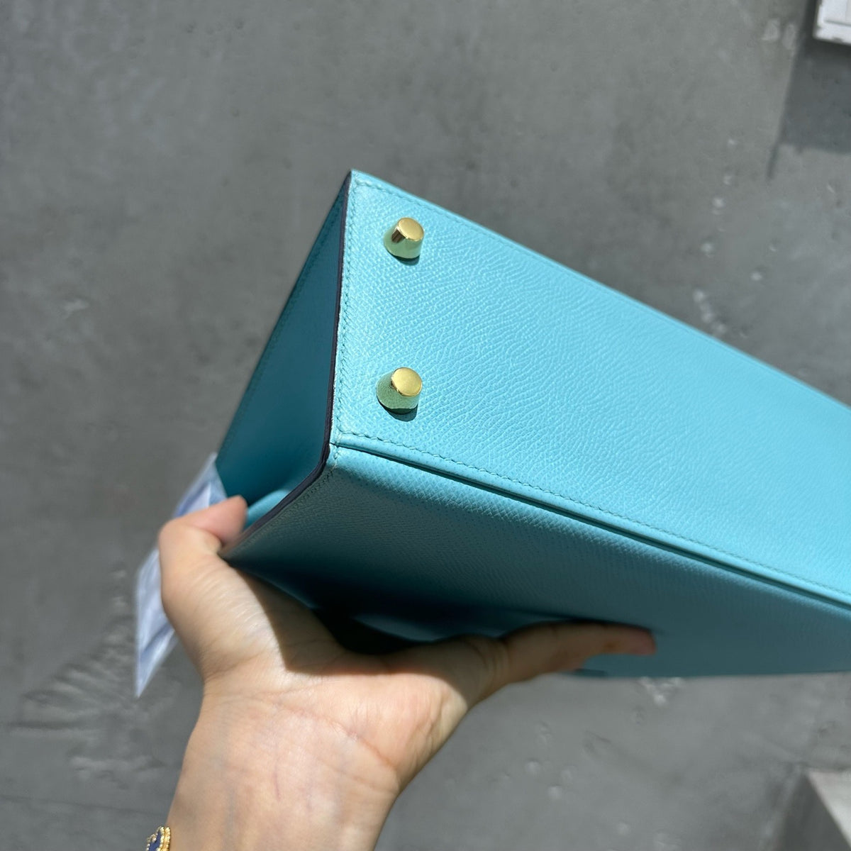 Hermès Kelly 25 Bleu Atoll Epsom Leather GHW