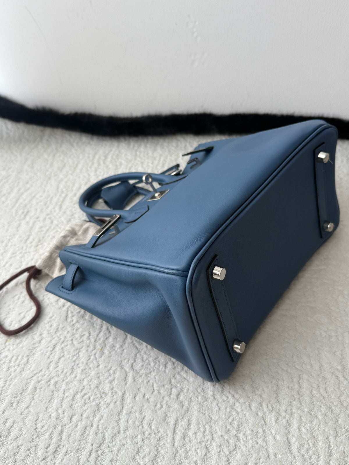 Hermès Birkin 25 Bleu Brighton Sikkim Leather PHW