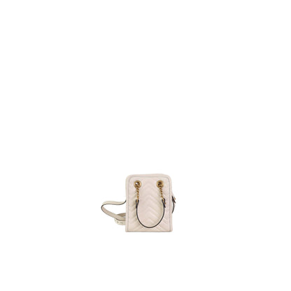 GUCCI GG Marmont White Leather Handbag