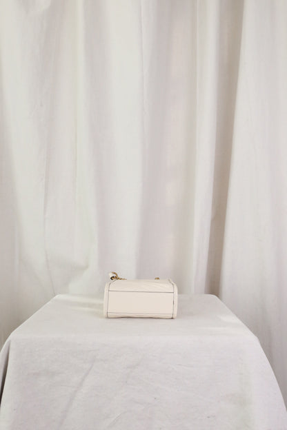 GUCCI GG Marmont White Leather Handbag