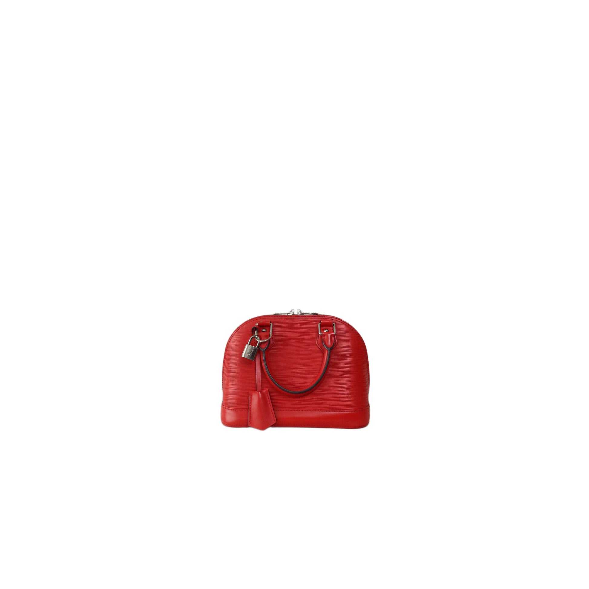 LOUIS VUITTON Red Epi Leather Alma BB Satchel