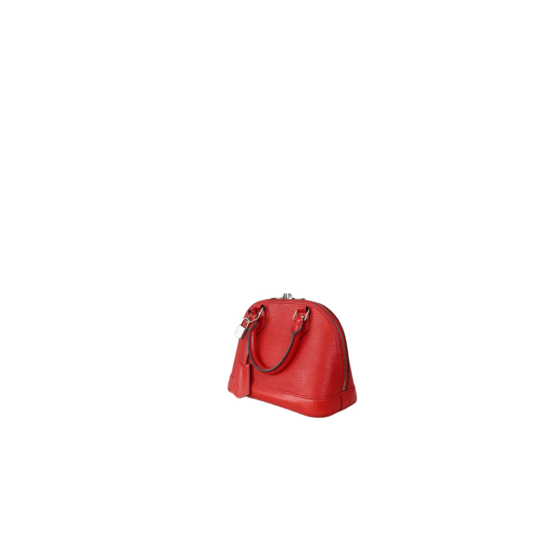 LOUIS VUITTON Red Epi Leather Alma BB Satchel