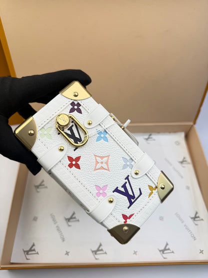 Louis Vuitton x Takashi Murakami Side Trunk White Multicolor Monogram