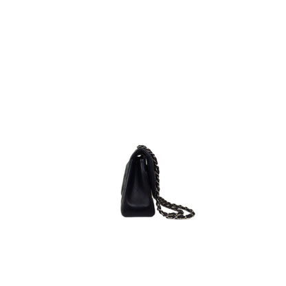 CHANEL Lambskin Quilted Jumbo Double Flap Bag in Navy Blue